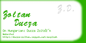 zoltan ducza business card